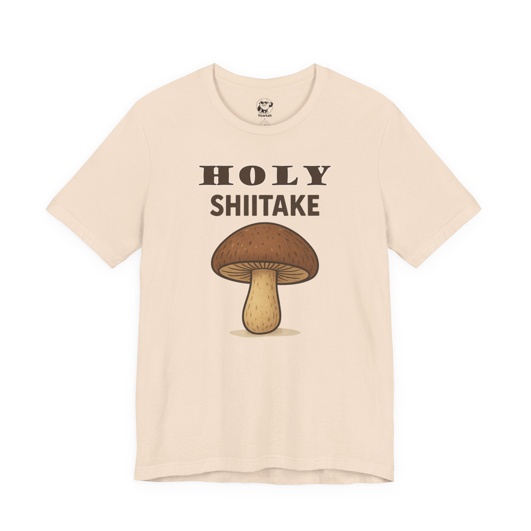 Holy Shiitake Mushroom Tee — Funny Mushroom Graphic T‑Shirt
