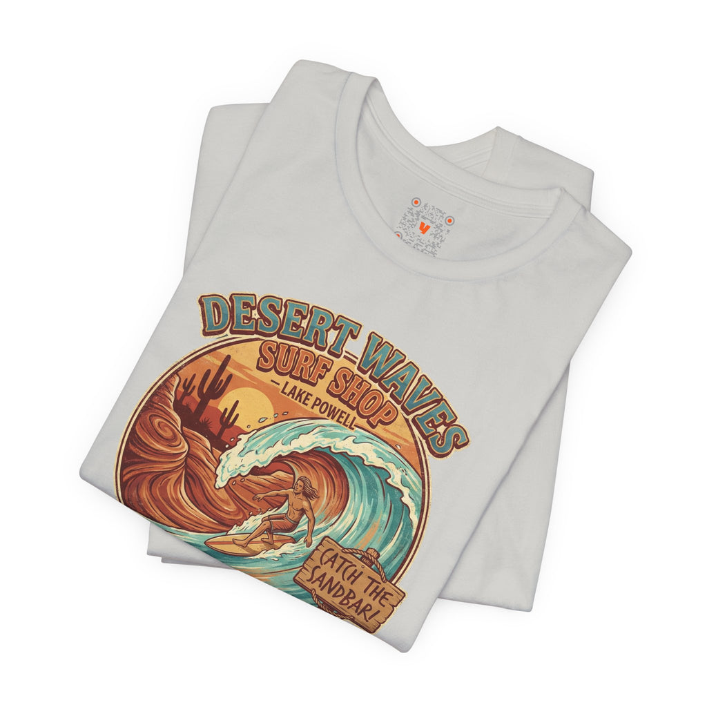 Desert Waves Surf Shop Tee — Lake Powell "Catch the Sandbar" Retro Graphic T-Shirt