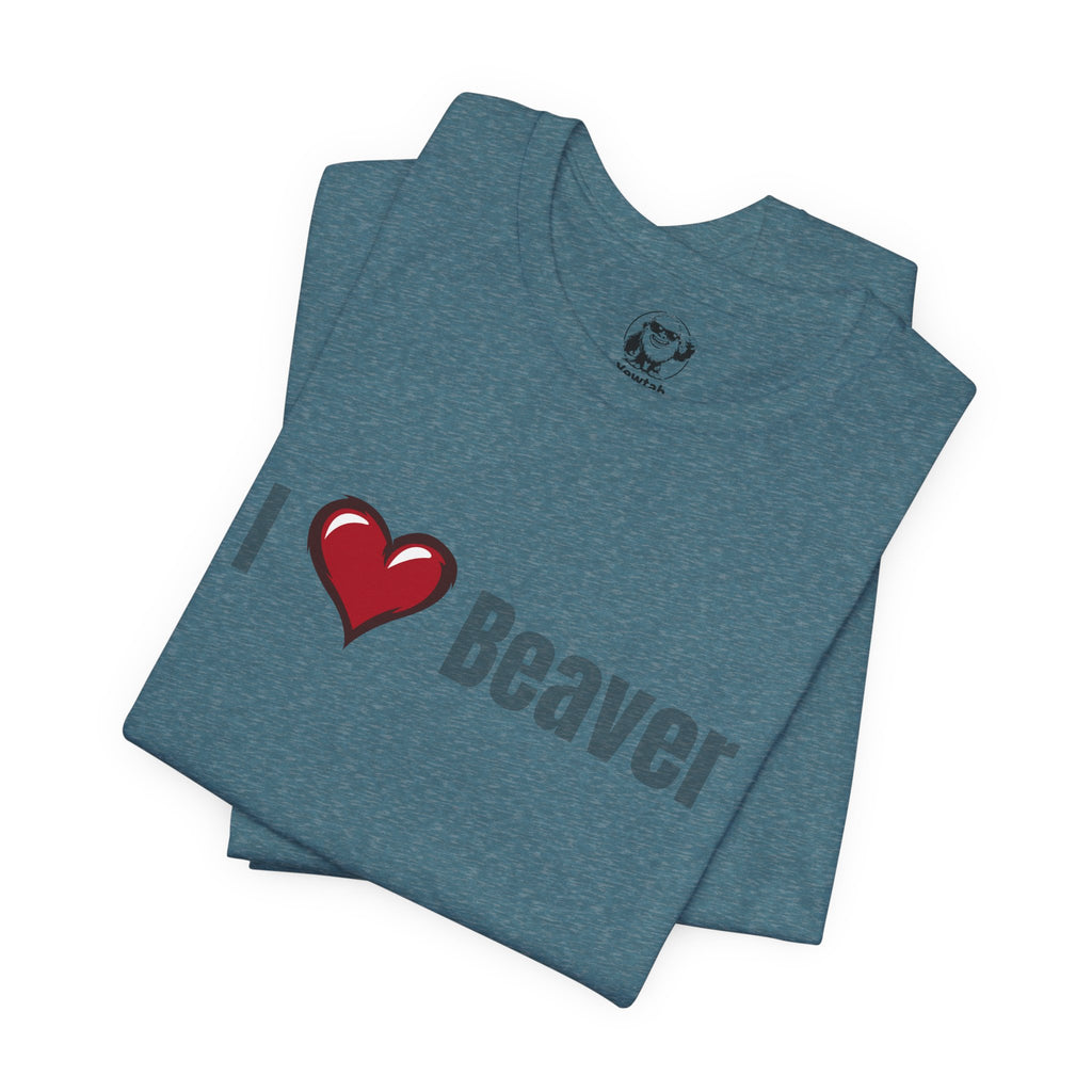 I Heart  Beaver T-Shirt — Funny Animal/Love Graphic Tee