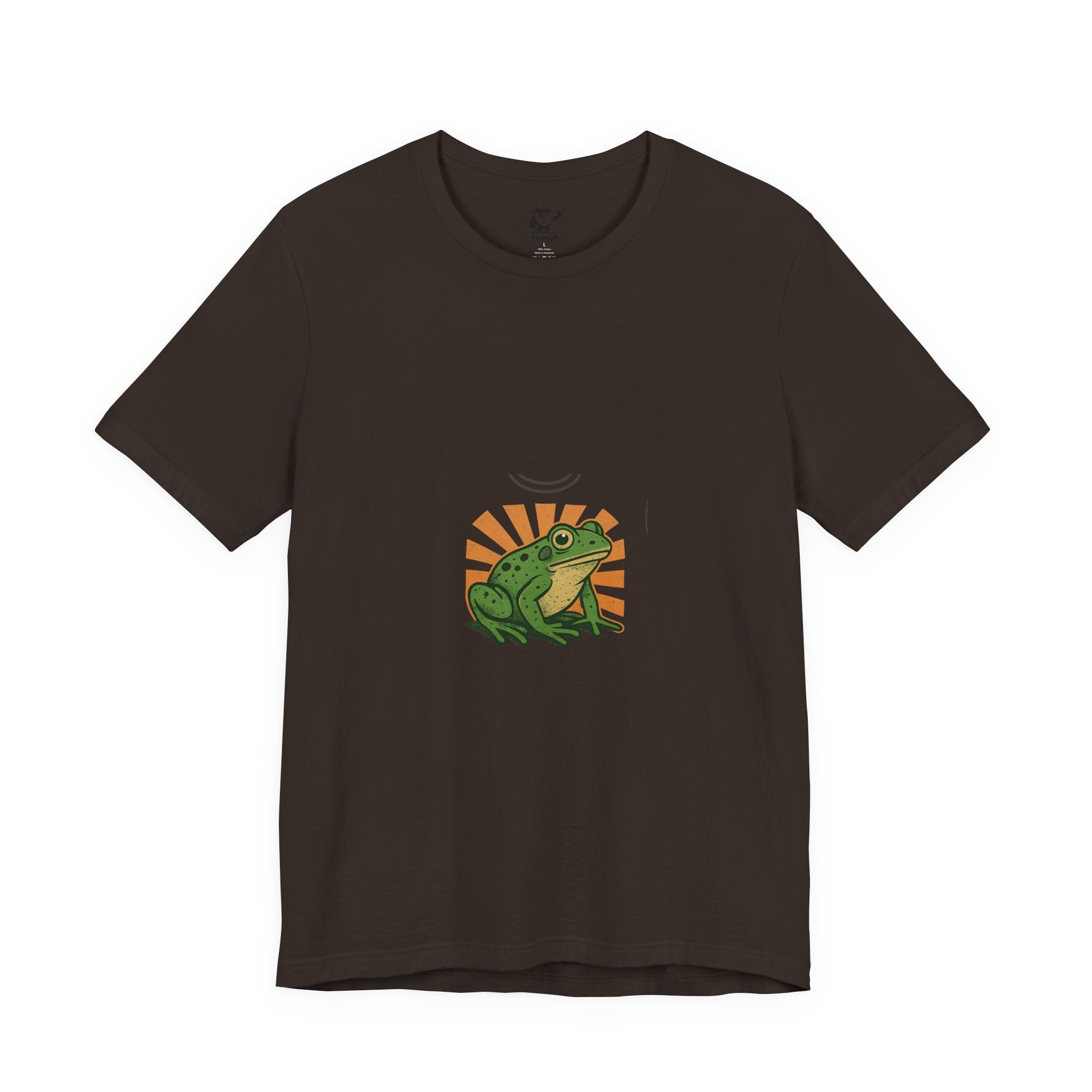 Frog Sunrise T‑Shirt — Retro Green Frog Graphic Tee