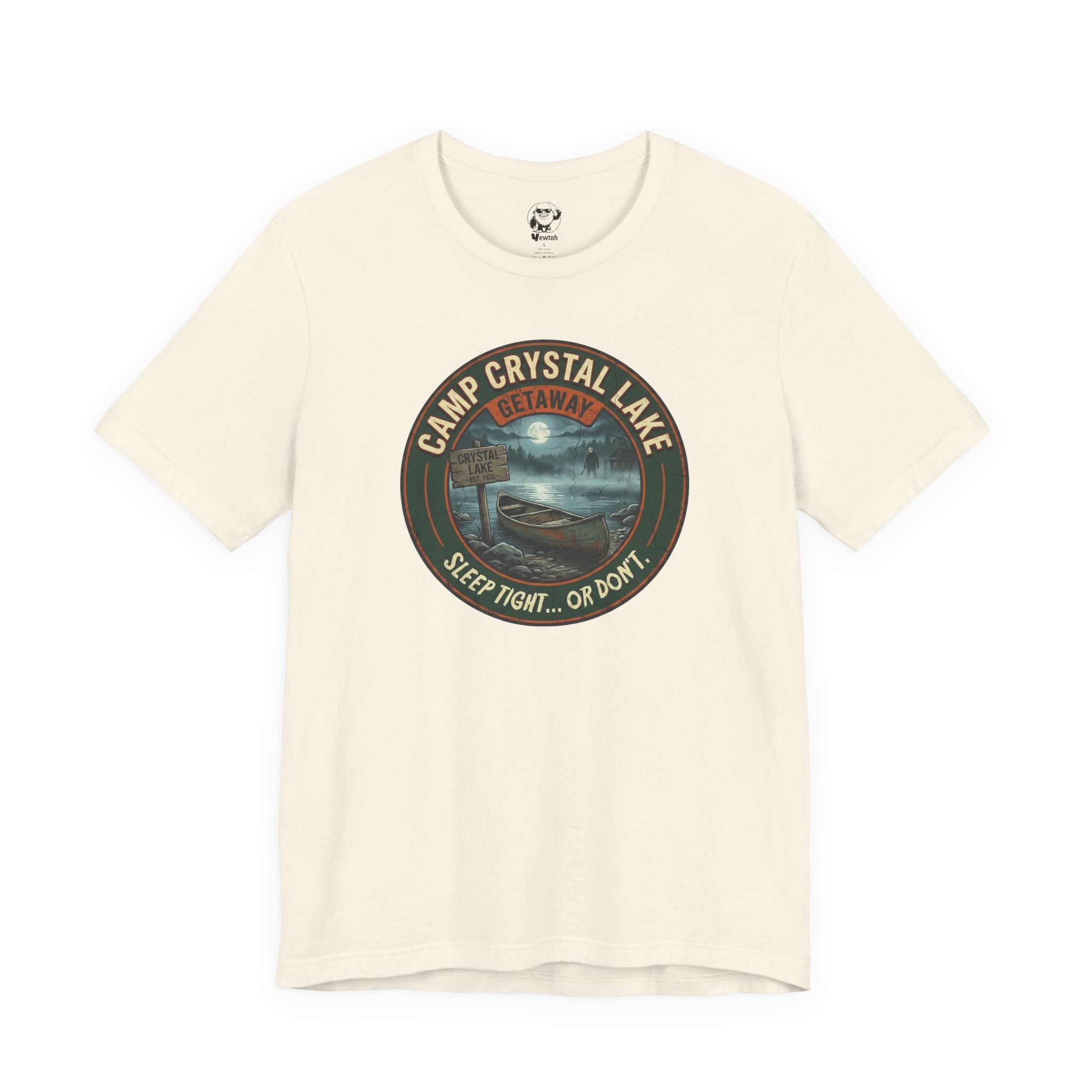 Camp Crystal Lake Tee — "Sleep Tight... Or Don't" Retro Horror Shirt