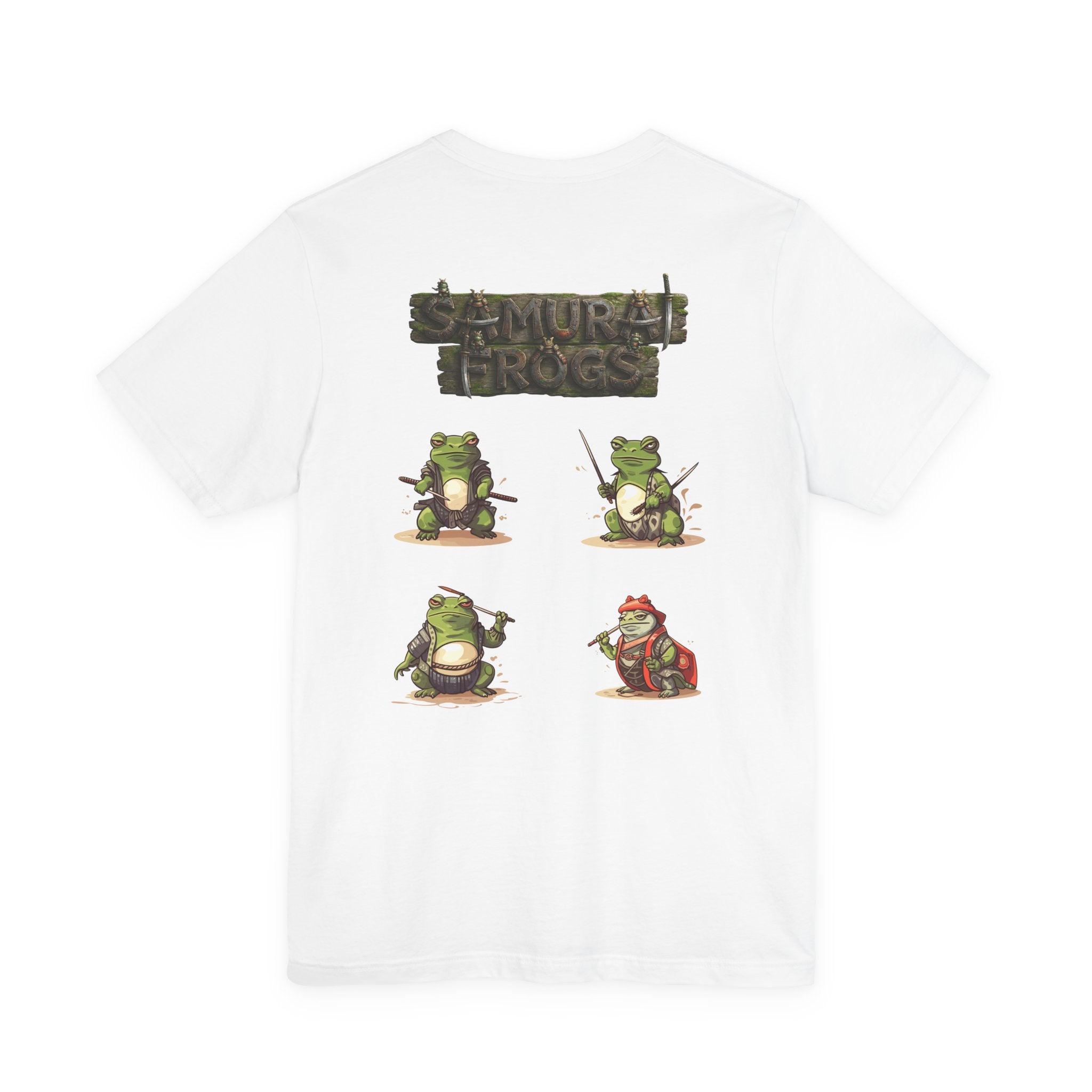 Samurai Frogs T-Shirt — Cute Warrior Frogs Graphic Tee