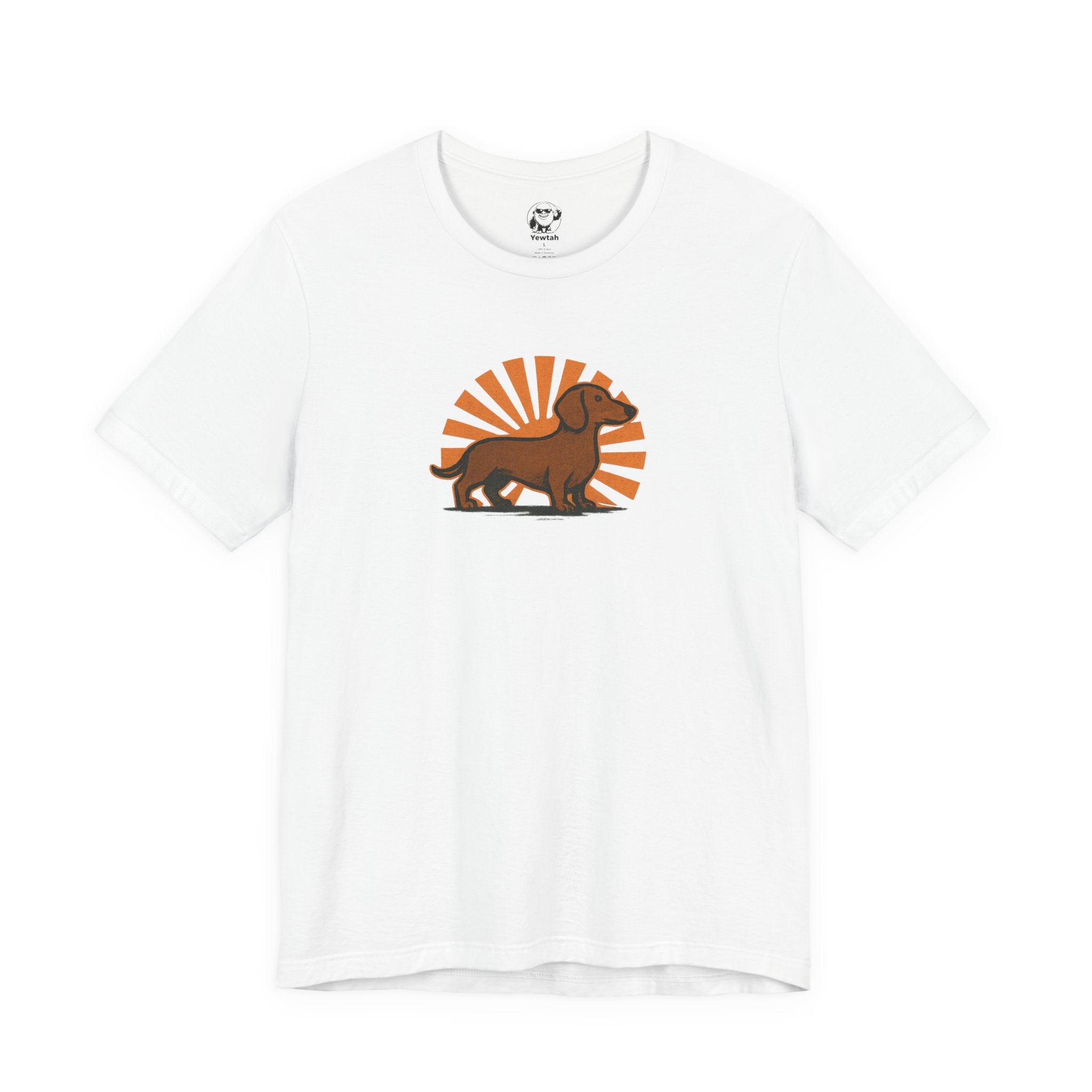 Dachshund Sunburst T‑Shirt — Retro Wiener Dog Graphic Tee for Dog Lovers