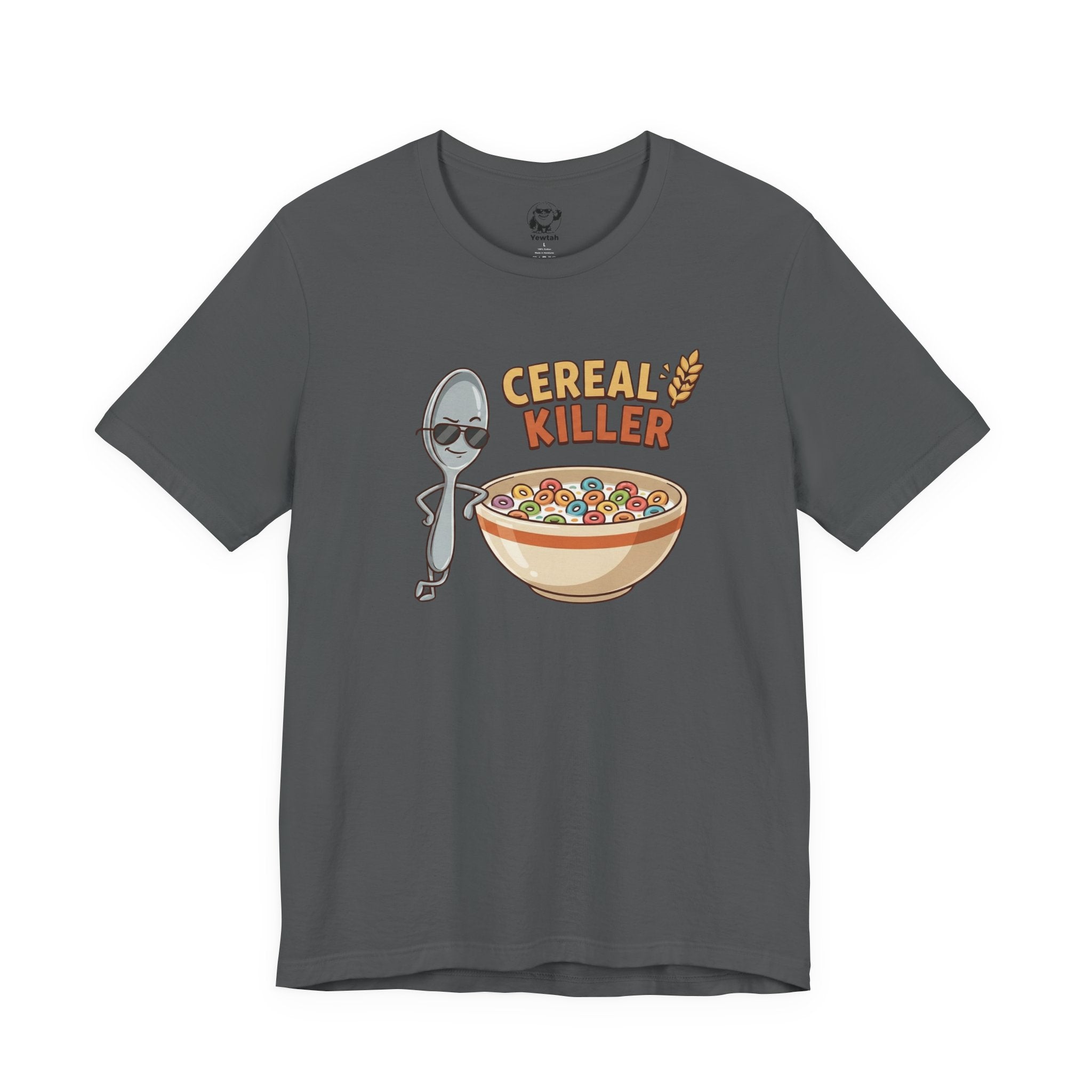 Cereal Killer Tee — Funny Spoon & Cereal Bowl Graphic T-Shirt