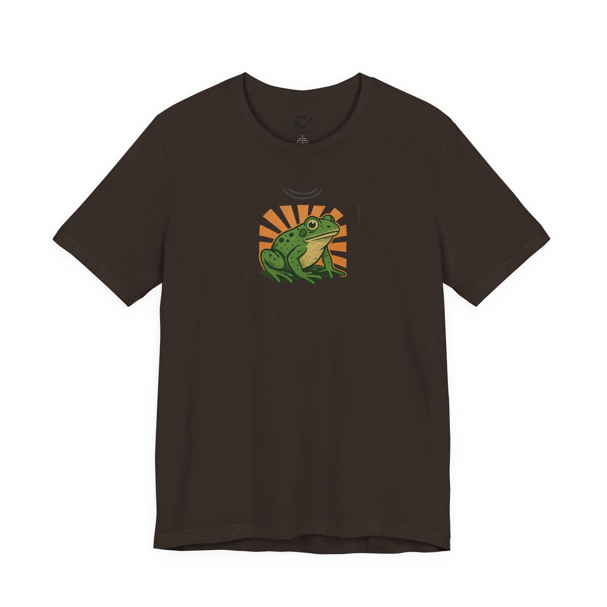 Frog Sunrise T‑Shirt — Retro Green Frog Graphic Tee