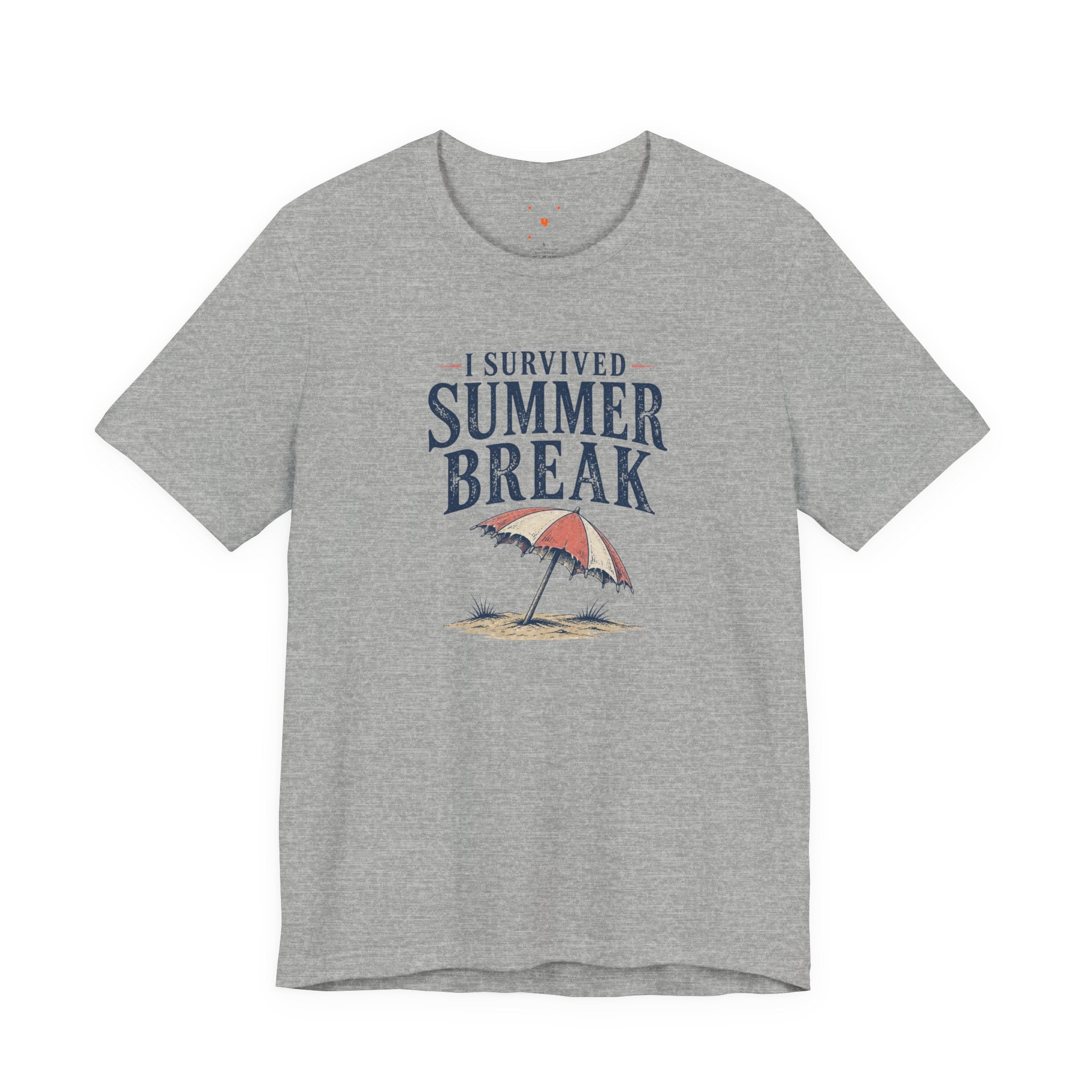 I Survived Summer Break Tee with a vintage beach-inspired graphic