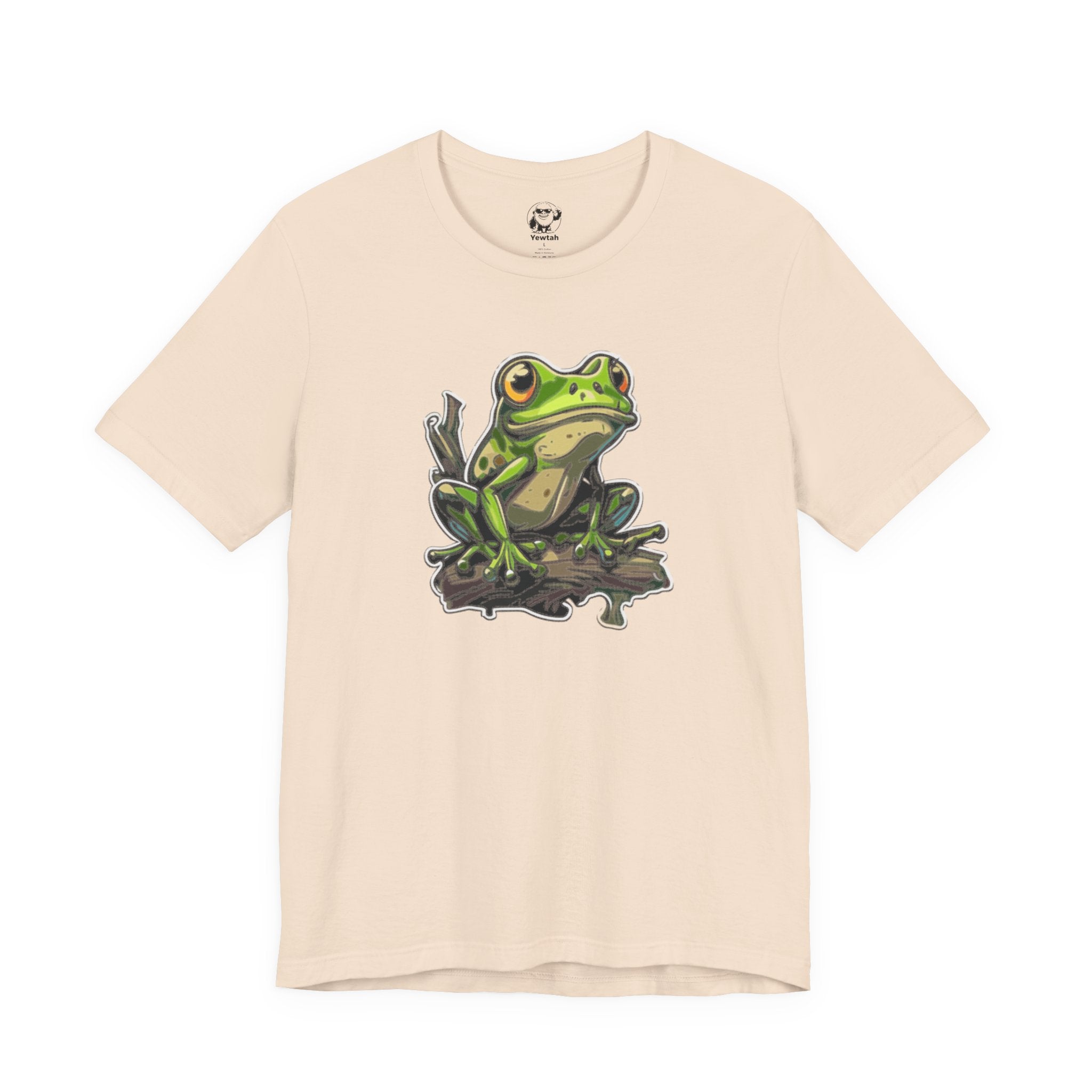 Frog Illustration Tee — Green Tree Frog Graphic T-Shirt