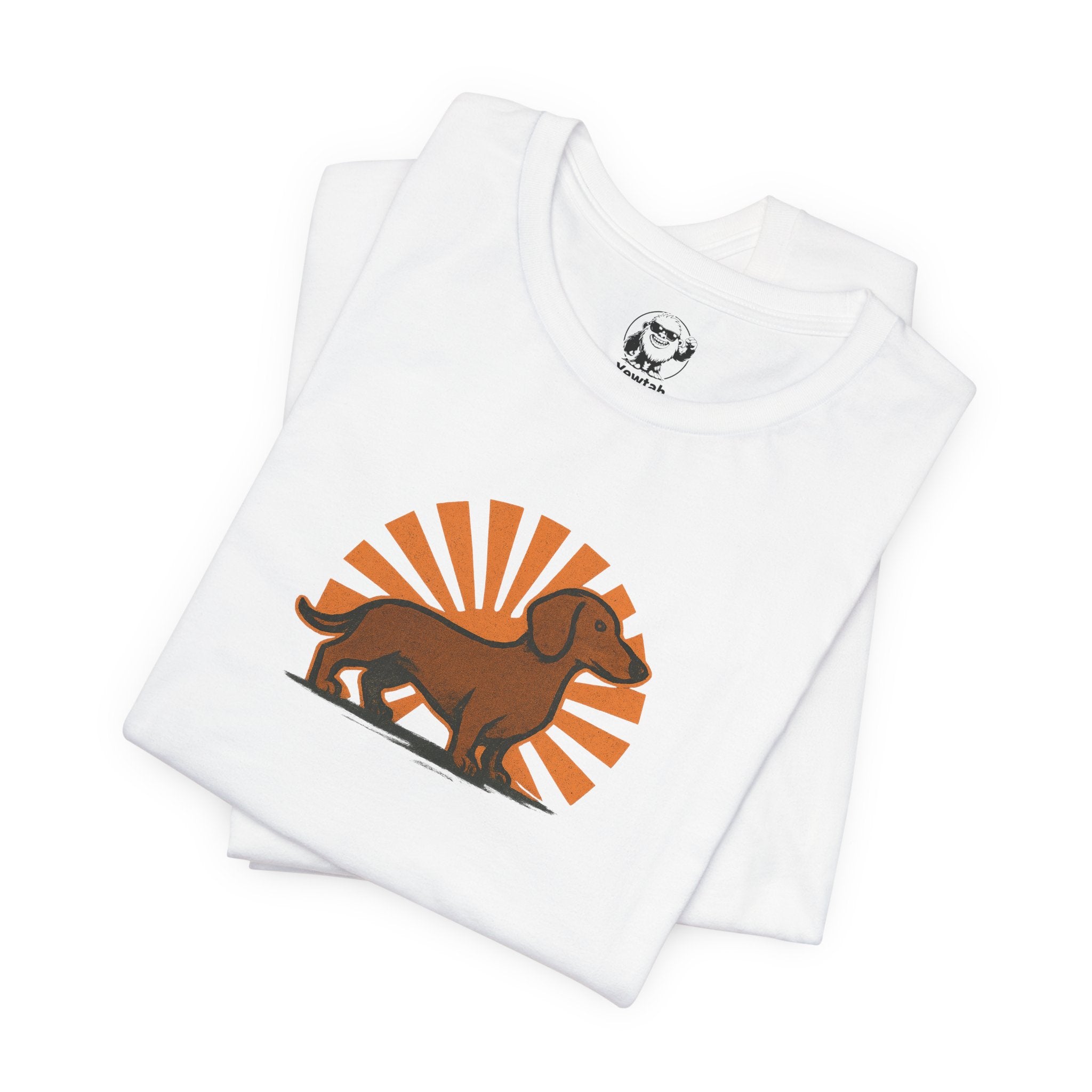 Dachshund Sunburst T‑Shirt — Retro Wiener Dog Graphic Tee for Dog Lovers
